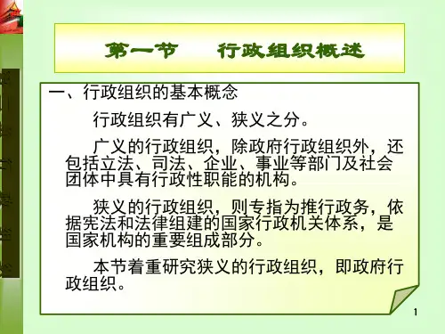 行政组织概述(共 71张PPT)