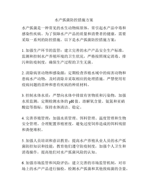 水产弧菌防控措施方案