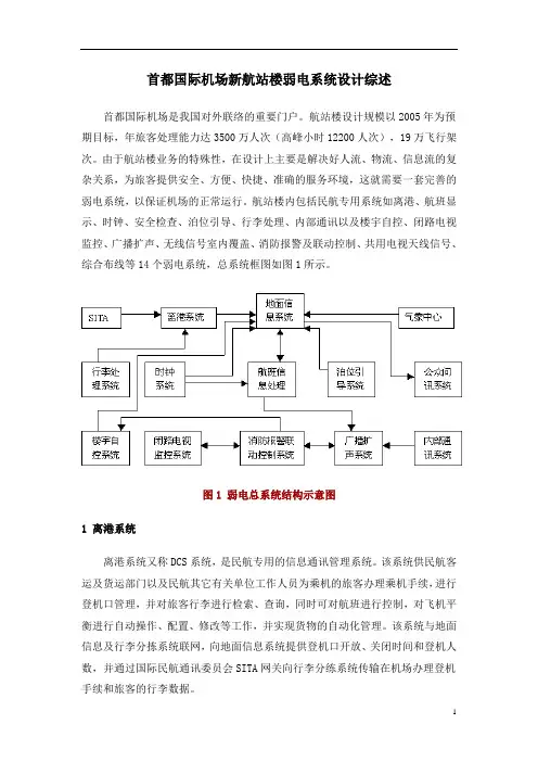 首都国际机场新航站楼弱电系统设计综述
