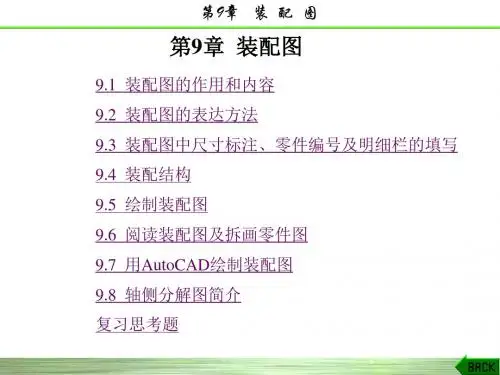 电子工程制图(西电版)第9章 装配图-PPT精选文档