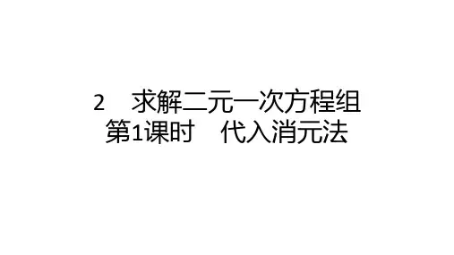 5.2 求解二元一次方程组  课件 2024-2025学年数学北师版八年级上册