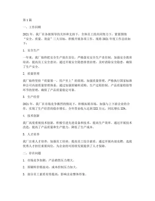 中药饮片厂年度总结(3篇)