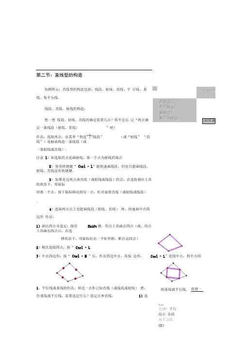 几何画板培训教程第一篇画板入门第二章用构造菜单作图2