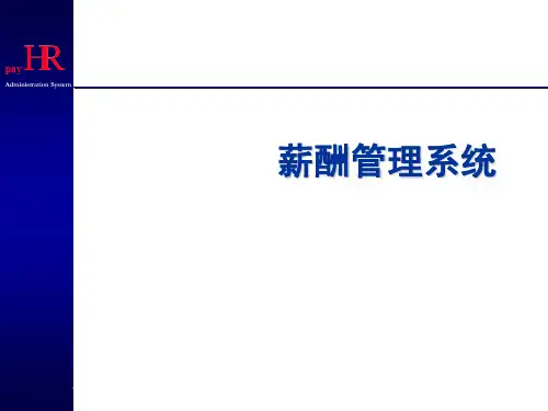 薪酬管理系统教材(PDF 62页)