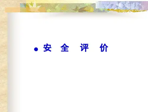 第四章 安全评价方法