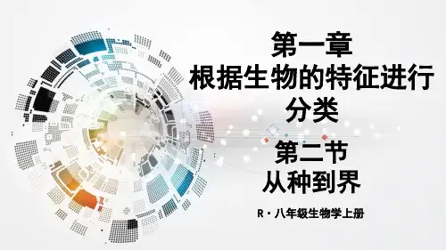 生物人教版八年级(上册)第二节从种到界(2024版新教材)