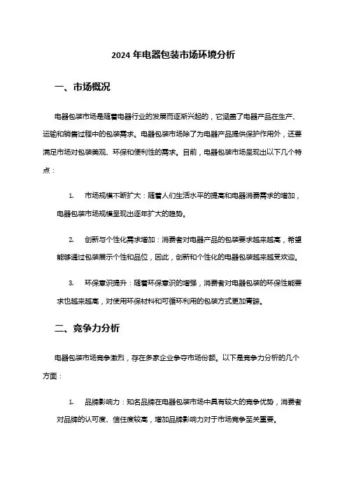 2024年电器包装市场环境分析