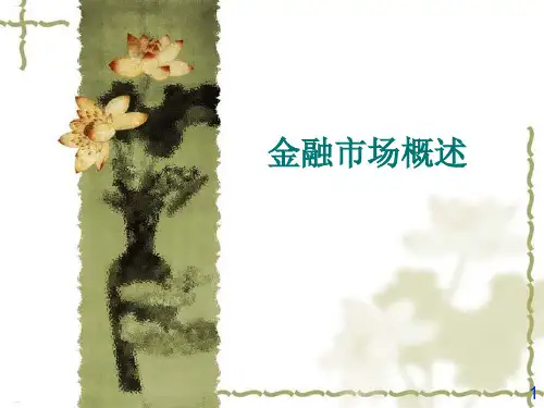 金融市场概述(PPT33页)