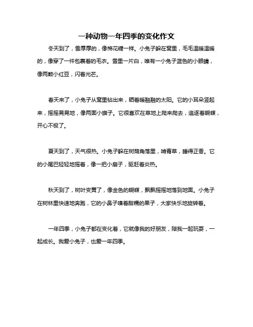 一种动物一年四季的变化作文