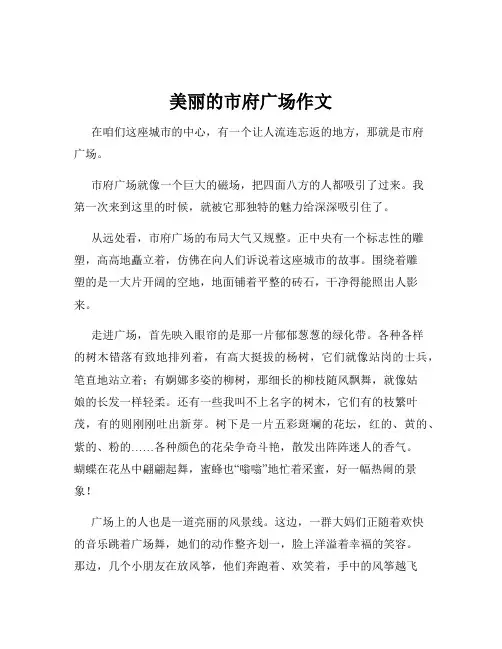 美丽的市府广场作文