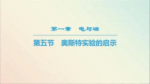 高中物理第1章电与磁第5节奥斯特实验的启示课件粤教版