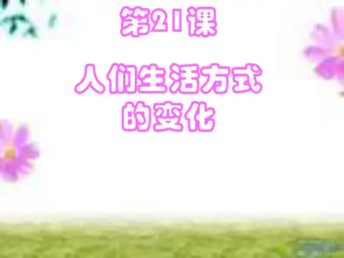 人教版八年级历史下册第六单元第19课社会生活的变迁  (共30张PPT)