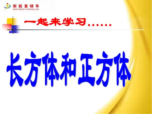 长方体和正方体的表面积和体积ppt课件