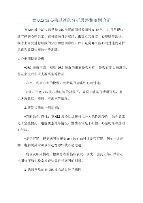 宽QRS波心动过速的分析思路和鉴别诊断