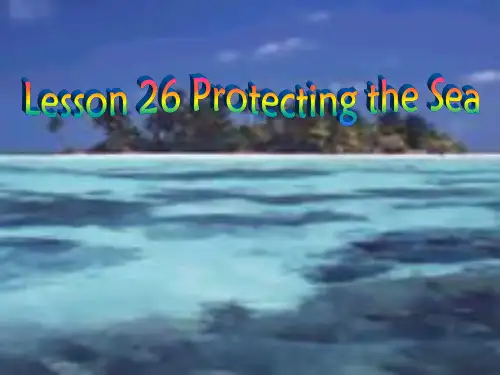 北师大版必修三Unit7lesson26Protectingthesea课件