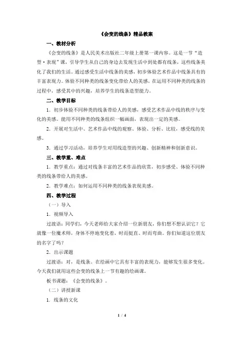 《会变的线条》精品教案1