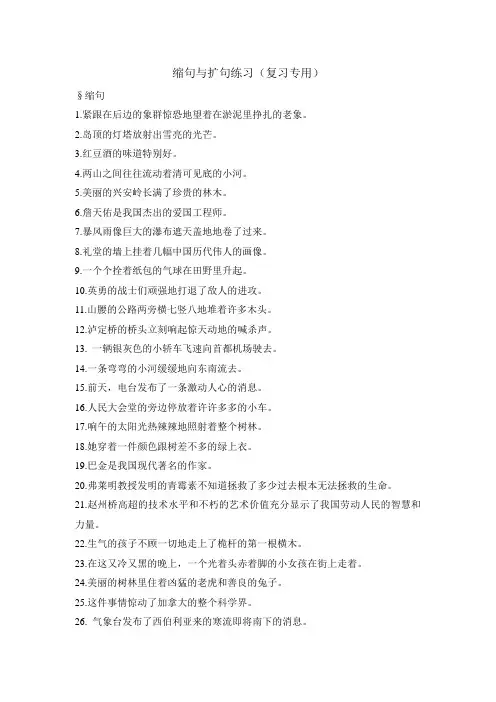缩句与扩句 2