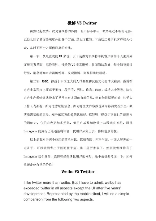 微博VS Twitter