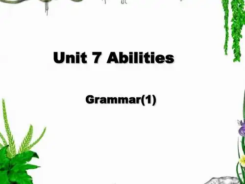 牛津译林版英语七年级下Unit7 Grammar课件(共18张PPT)