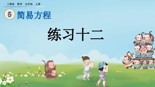 人教版五年级数学上册《练习十二》PPT课件
