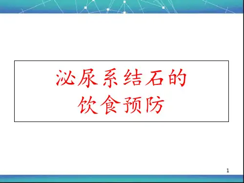 泌尿系结石的饮食预防  ppt课件