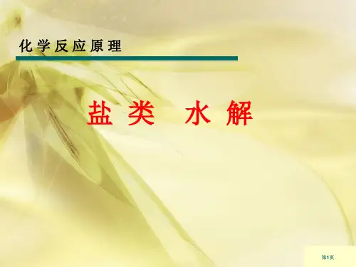 盐类的水解说课公开课一等奖优质课大赛微课获奖课件