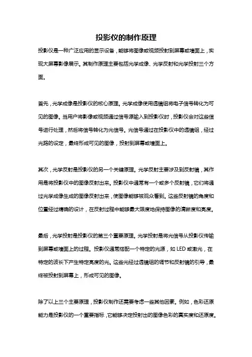 投影仪的制作原理