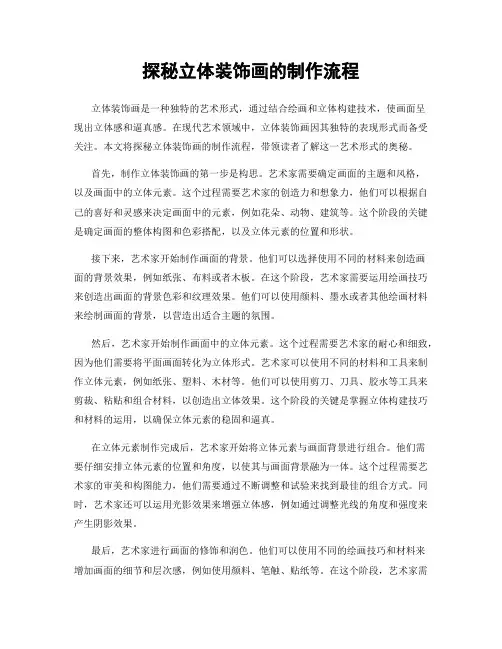 探秘立体装饰画的制作流程