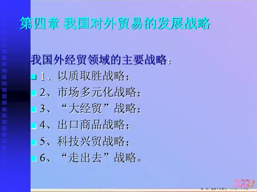 第四章  外贸发展战略ppt课件