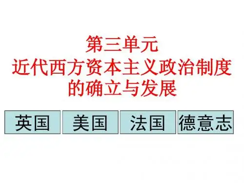 近代西方政治制度