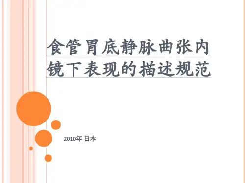 食管胃底静脉曲张内镜下表现的描述
