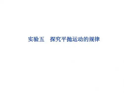 2012优化方案高三物理一轮复习课件--实验五  探究平抛运动的规律