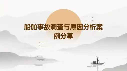 船舶事故调查与原因分析案例分享