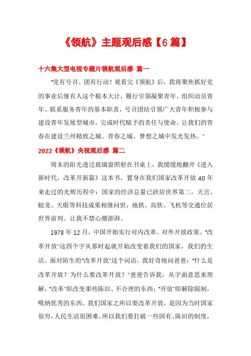 《领航》主题观后感【6篇】