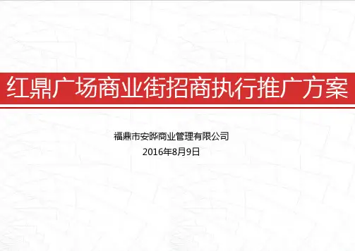 某广场商业街招商执行推广方案(PPT 56页)