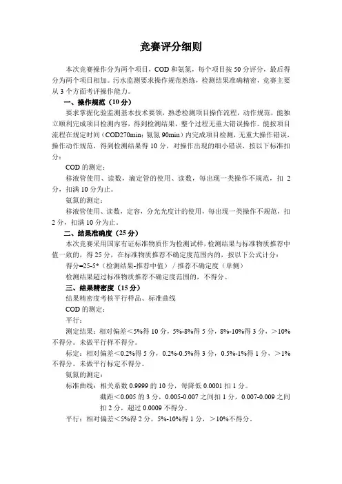 竞赛评分细则