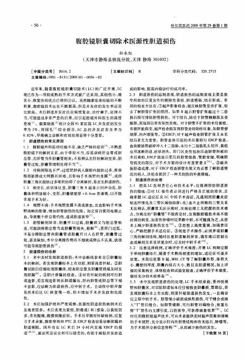 腹腔镜胆囊切除术医源性胆道损伤
