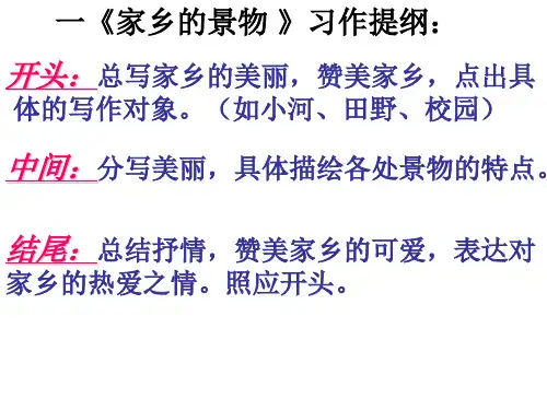 三下各单元作文提纲