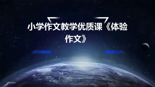 2024年度小学作文教学优质课《体验作文》