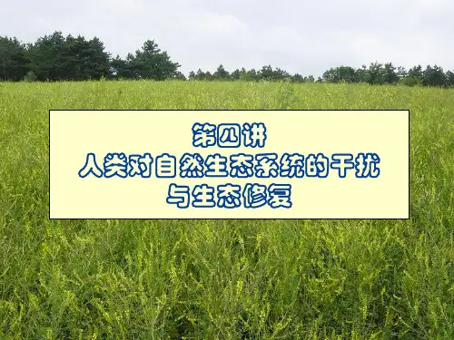 第四章人类对自然环境的干扰与生态系统的退化
