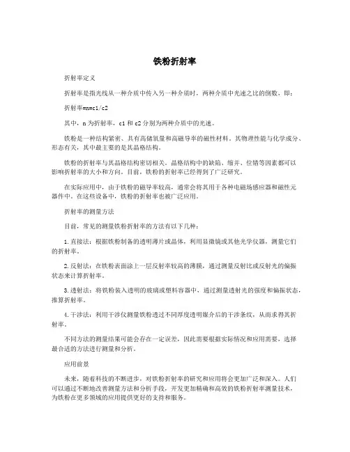 铁粉折射率