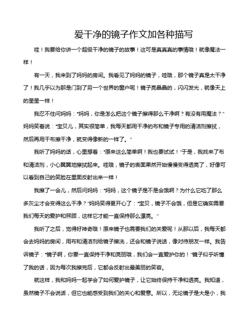 爱干净的镜子作文加各种描写