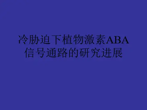 冷胁迫下植物激素ABA信号通路的研究进展