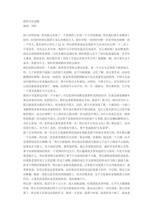 《我是演说家》第2季演讲稿1