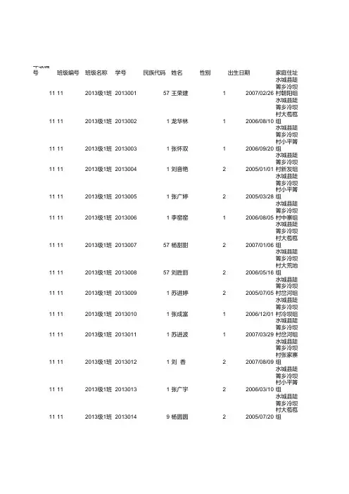 小学体测模版