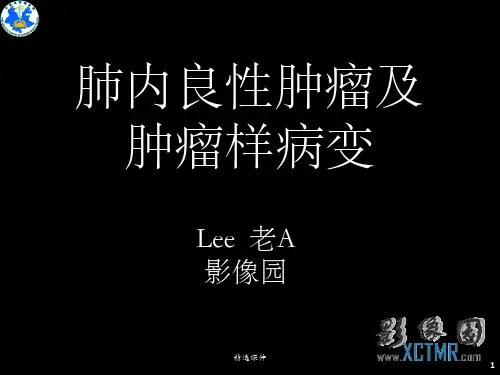 肺部良性肿瘤及肿瘤样病变ppt课件