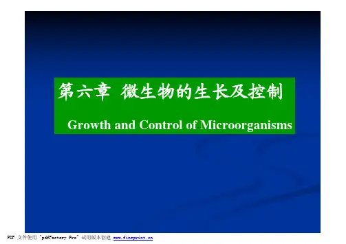第六章微生物的生长及控制