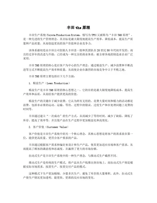 丰田ths原理