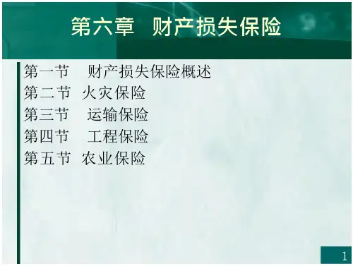 保险学(第三版)魏华林 林宝清-第六章财产损失保险