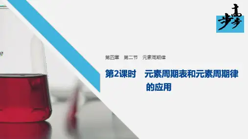 2020年高中化学新教材同步必修第一册 第4章 第二节 第2课时 元素周期表和元素周期律的应用